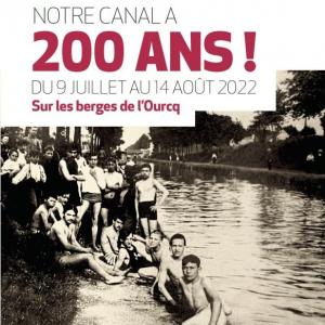 En bateau du Parc de la Villette à Bobigny Plage + exposition "Notre canal a 200 ans"