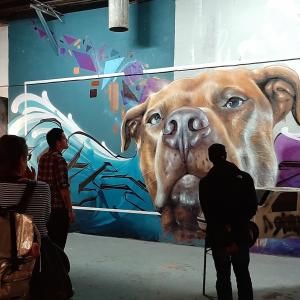 Atelier street-art sur les murs de Chez Régine, tiers lieu, avant sa fermeture