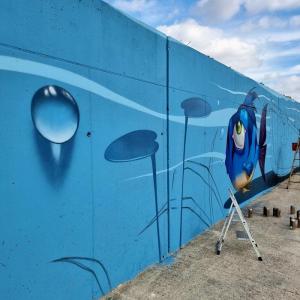 Syrk réalise une fresque au port de Bonneuil : rencontre avec l'artiste- FESTIVAL PHENOMEN'ART