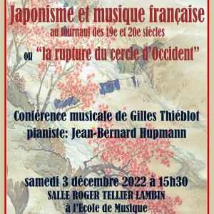 Conférence Japonisme et musique française au tournant des 19ème et 20ème siècles