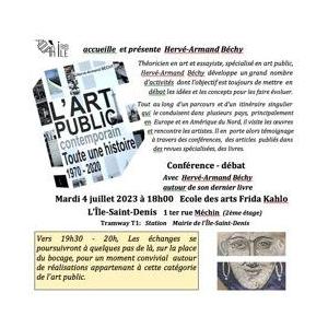 Conférence-débat sur l'art public autour du livré de Hervé-Armand Bechy