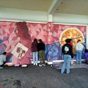 Réalisation d'une fresque collective avec un street artiste - FESTIVAL PHENOMEN'ART