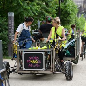 Parade festive à vélo par le festival Scènes Nomaades