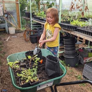 Atelier parent-enfant : composition d’une potée fleurie pour les cadeaux des maîtres et maîtresses