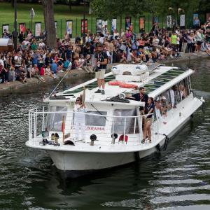 A bord du bateau qui a porté la Flamme olympique