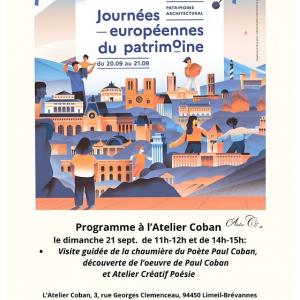Visite et atelier créatif de poésie :  la chaumière antique du Poète Paul Coban. Journées du Patrimoine