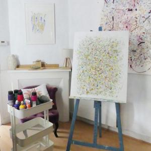 Rencontre au sein d'un atelier, avec l'artiste peinte, Anne-Sophie Fratello