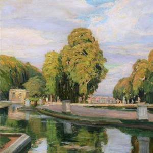 Desmoulins, actif de 1910 à 1920, Vue du parc de Saint-Cloud Pierre Suzanne, Galerie Cerca Trova