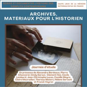 Journée d'étude : « Archives, matériaux pour l’historien »
