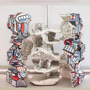 Jean Dubuffet, « Maquette de la Tour aux figures et du Gastrolove, Commanderie de Peyrassol, © 2025, ADAGP, Paris