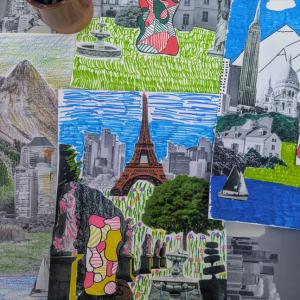 Atelier photomontage pour enfants : crée ta tour comme Jean Dubuffet !