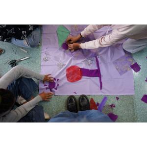 Cycle de 3 ateliers de broderie patchwork avec Art en partage