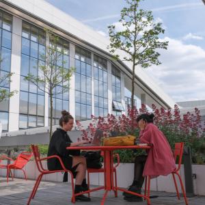 Les toits de l'Humathèque du Campus Condorcet
