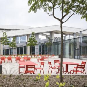 Les toits de l'Humathèque du Campus Condorcet