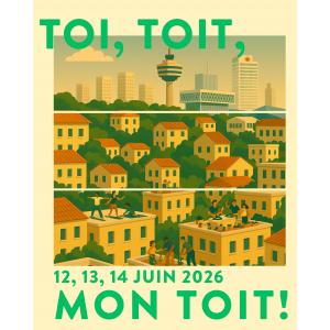 Visite des panneaux solaires et atelier de déplantation sur le toit d'une école à Saint-Ouen