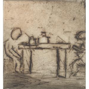 © J.J.J. Rigal 1e gravure Le Repas