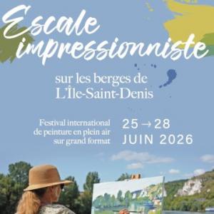 Balade impressionniste qui mène au festival de peinture en plein air.