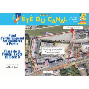 En bateau de Pantin au Parc de la Villette + visite des jardins du Parc de la Villette