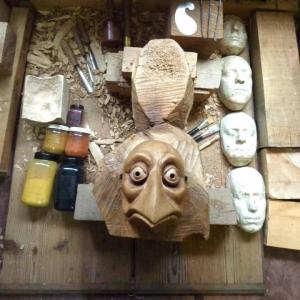 Création d’un masque pour la scène avec Alaric Chagnard