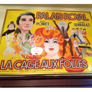 © Paris Gay Village. Affiche La Cage aux folles. Théâtre du Palais Royal. 