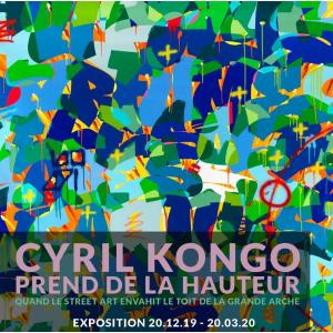 Le street artiste Cyril Kongo envahit le Toit de la Grande Arche
